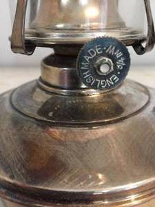 Vintage Oil Lamp with Metal Base