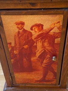 Decorative Storage Cabinet w Golf Theme
