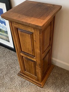 Petite Decorative Pedestal Cabinet