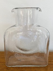 Clear Blenko Double Spout Pitcher