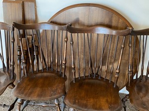 Vintage Round Dining Table and Chairs