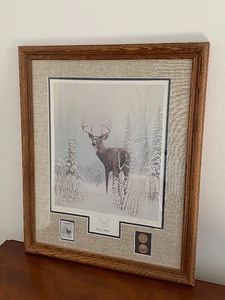 Two 1990 Winter Wonderland Framed Prints by Leo Stans