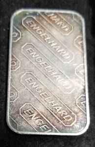 1 TROY OZ. .999 FINE SILVER BAR ENGELHARD WITH SERIAL #