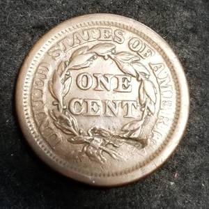 1854 US BRAIDED HAIR LARGE CENT