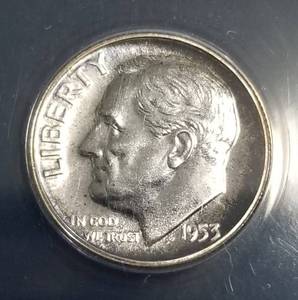 1953 PROOF ROOSEVELT DIME PF65 ANACS