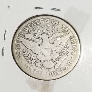 1913-S BARBER SILVER HALF DOLLAR