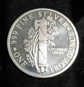 1 TROY OZ. .999 FINE SILVER MERCURY DIME DESIGN