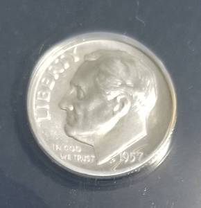 1957 PROOF ROOSEVELT DIME PF67 ANACS