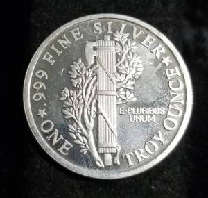 1 TROY OZ. .999 FINE SILVER MERCURY DIME DESIGN
