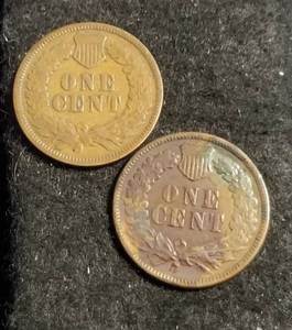 2 INDIAN HEAD CENTS 1894 1895