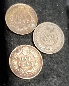 3 INDIAN HEAD CENTS 1903 1904 1905