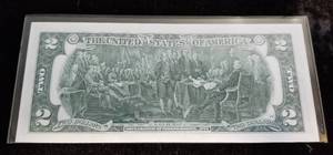 BICENTENNIAL $2 BILL WITH STAMP & POSTDATE STAMPING