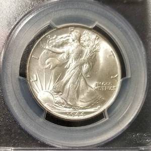 1944 WALKING LIBERTY HALF DOLLAR MS65 PCGS