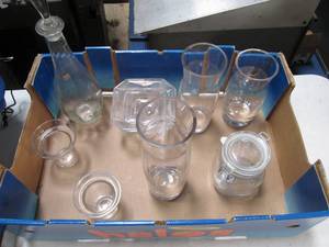Beautiful lot of glassware with vas...