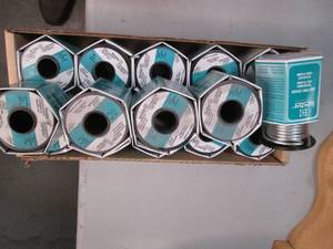 Lot of 15-8oz Spools of Kester Lead...