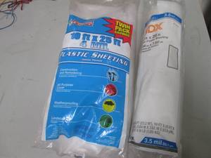 1 new roll of 3.5mil HDX clear plas...