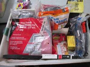 Lot of v-belts, tubular vinyl, emer...