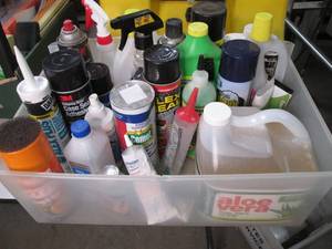 Lot of Cleaners, adhesives, pestici...