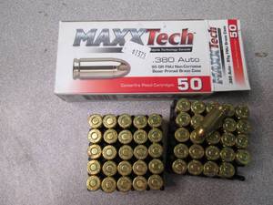 MaxxTech 380 Auto 95grain FMJ Non-c...