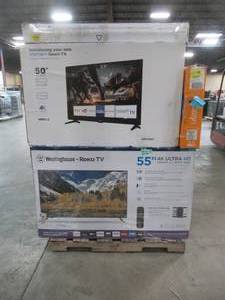 UNTOUCHED Wholesale Pallet of 40 43 50 & 55 Smart Ultra HD TVs - $ 4,316.77 RETAIL VALUE