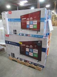 UNTOUCHED Wholesale Pallet of 40 43 55 & 58 Smart Ultra HD TVs - $ 3,704.86 RETAIL VALUE