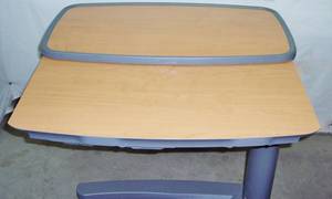 MSRP $1000 High Quality Stryker Split-Top HiLow Adjustable Overbed Table with Vanity Mirror - Nice Condition
