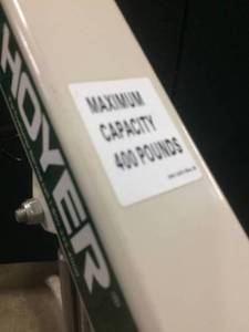 MSRP $1900 Top Of The Line In High Quality Hoyer Haudraulic Patient Lifts with Sling On Wheels - 400lb Capacity 6 Point Cradle Many Uses For This Powerful Lift - Mechanics, Veterinary Clinics, Etc. Great Condition