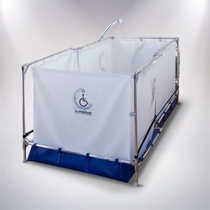 WOW MSRP $4000 FAWSsit Large 76 Portable Self Contained Indoor&nbspHandicap Recliner Wheelchair Size Fold Away&nbspShower Stall Model R3000 EASY SET UP &amp TRANSPORT-NEW IN OPEN BOX