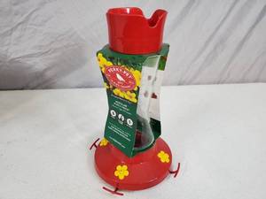 lot 43 image: New Glass Hummingbird Feeder
