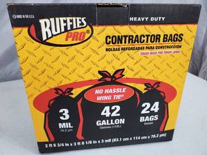 lot 56 image: New Box of Contractor Trash Bags