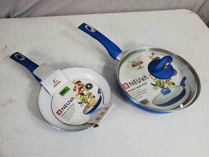 lot 58 image: 2 New Ceramic Coated Fry Pans
