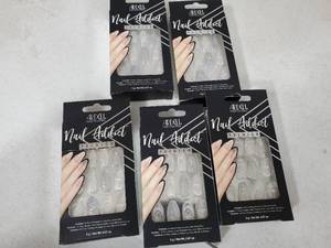 lot 65 image: 5 New Packs of Nail Addict Finger Nails