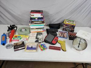 lot 71 image: Vintage Scale, DVD Movies, Books, Small Housewares