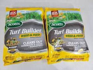 lot 73 image: 2 Bags Scotts Turf Builder Weed & Feed