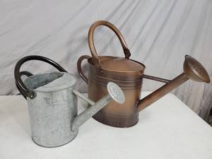 lot 89 image: 2 New Metal Watering Cans