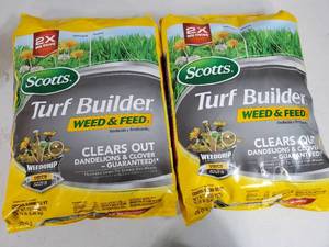 lot 92 image: 2 Bags Scotts Turf Builder Weed & Feed