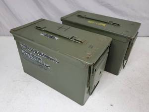 lot 107 image: Pair of 50 Cal. US Military Ammo Cans