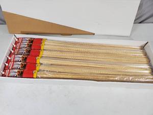 lot 110 image: Display of 72 Packs Wood Marshmallow Sticks