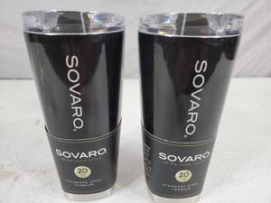 lot 150 image: 2 New Sovaro Stainless Steel Tumblers