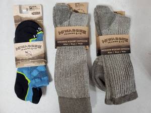 lot 159 image: 3 Pairs New Hiwassee Socks - Part Wool