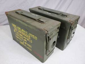 lot 170 image: Pair of 30 Cal. US Military Ammo Cans