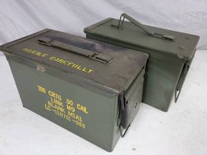 lot 171 image: Pair of 50 Cal. US Military Ammo Cans