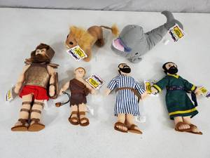 lot 103 image: Set of 6 New Bean Bag Bible Friends Dolls