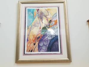 lot 38 image: Large Original Framed Art Oceanic
