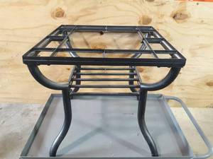 lot 157 image: Outdoor Metal Table - Middle cut out