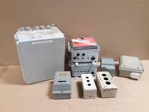 lot 187 image: Lot of (8) Assorted Electrical Enclosures