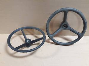 lot 198 image: (2) Riding Lawn Tractor Steering Wheels - Both Approx. 13 Diameter