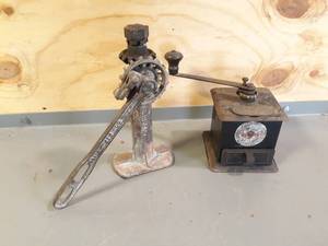 lot 220 image: Antique Coffee Grinder and Jack