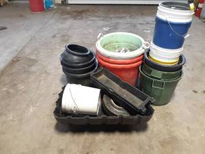 lot 240 image: Large Lot of Buckets and Containers