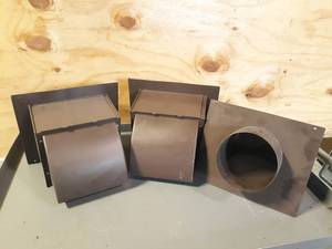 lot 243 image: (3) Plastic Wall Vents w Dampers for 6 Duct